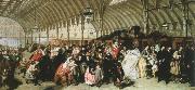 William Powell  Frith the railway station Spain oil painting artist